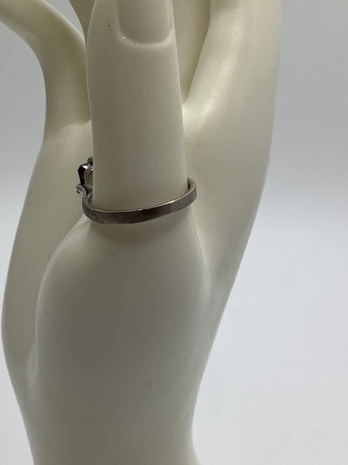 Rectangular Brown Amber Cut Glass Stone Cocktail … - image 5