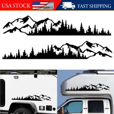 Car Tree Mountain Forest Decal Vinyl Sticker For Truck SUV RV Trailer Side Body