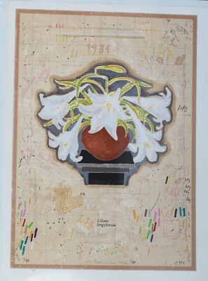 Michael Eisemann, Lilium Longiflorum 1984, An Original Lithograph, Pencil S&N