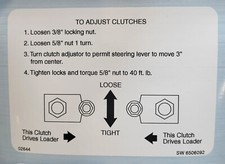 2x Bobcat 310 313 315 343 371 Skid Steer Vinyl Decal Sticker Clutch Adjustment 