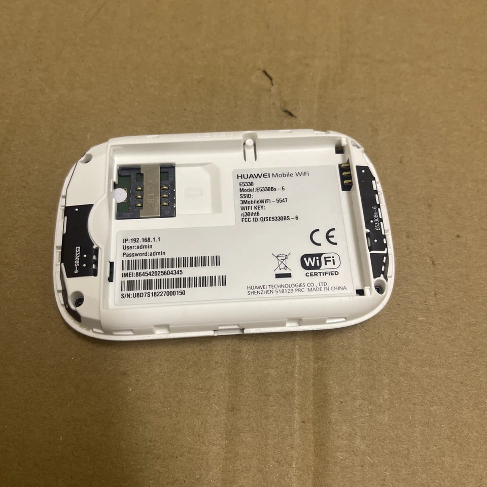 Huawei E5330 3G Wireless Router Hotspot Mobile Broadband WiFi NO BATTERY - Image 3 of 3