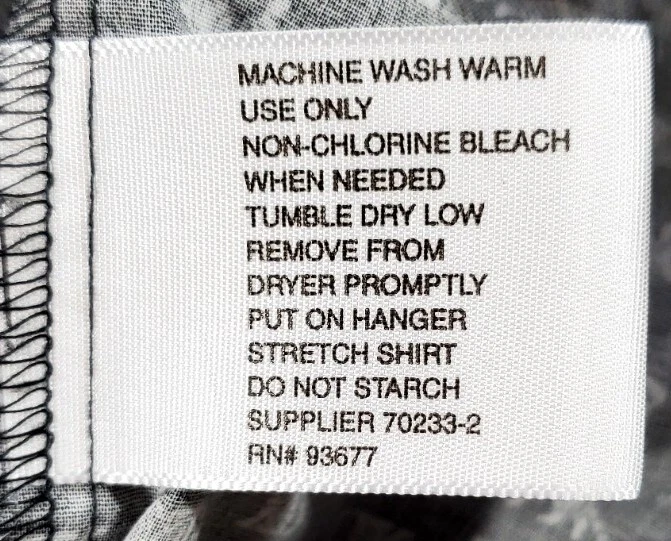 Camisa JF Ferrar Calce Ajustado PARA HOMBRES TALLA S 14-14.5 Elastizada Negra Blanca Botón Tigres Foto 4 de 4