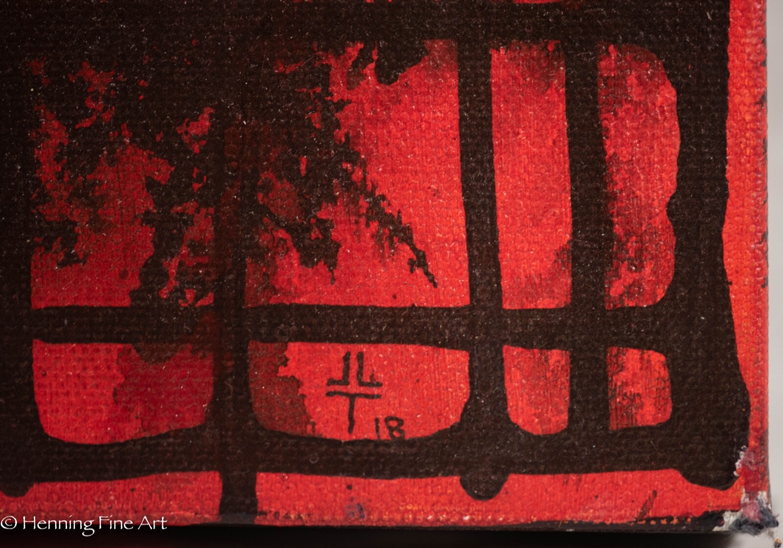 Contemporary Abstract Expressionist Jean Luc Thebaud Acrylic Painting