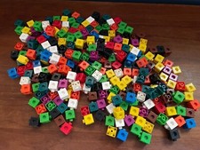 Lot of 307 Snap Linking Blocks Math Manipulative Toys