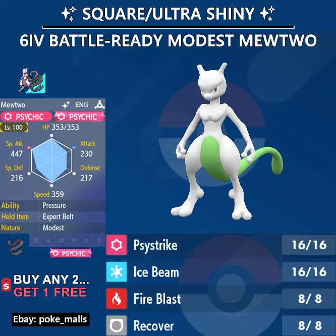 ✨MEW + MEWTWO Shiny 6IV✨ Pokemon Scarlet & Violet Legendary 2