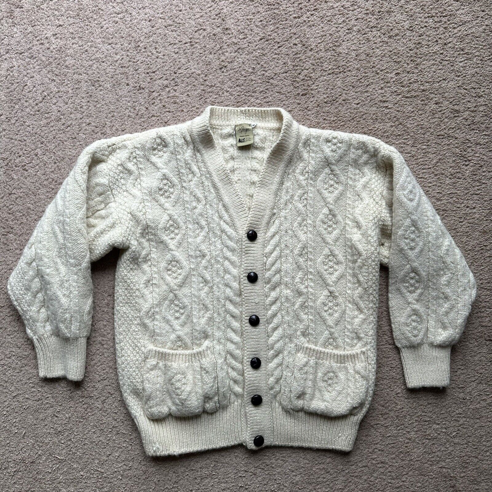 Magee Sweater Womens Small Vtg 100% Wool Arian Kn… - image 1