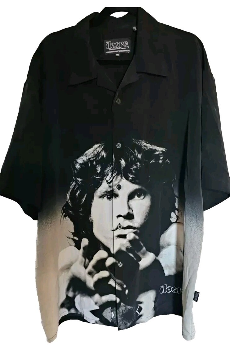 RARE 2002 The Doors Jim Morrison Shirt XXL Dragonfly Band Button-Up VTG EUC