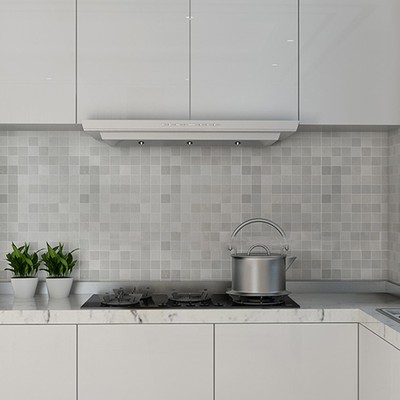 Silver Self Adhesive Mosaic Wallpaper Kitchen Bathroom Waterproof