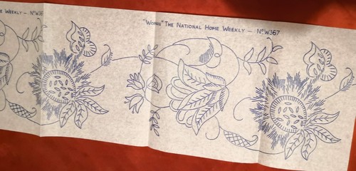 Vintage transfer for JACOBEAN EMBROIDERY BORDER (1930s) - Picture 2 of 5