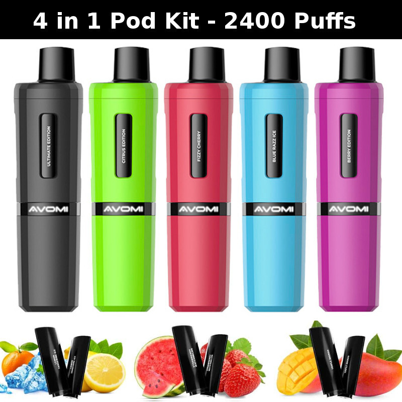 elfbar elfa kaufen Avomi Fliq E-Zigarette Pod Kit 4 in 1, Große Auswahl an Pods 20mg Nikotin