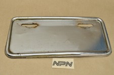Vintage Motorcycle License Plate Frame Holder Mount Bracket Chrome 9 X 3 34