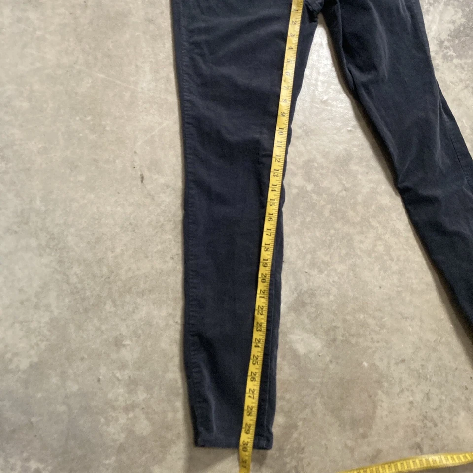 Ann Taylor Loft 灯芯绒裤子女式 2 灰色曲线紧身低腰经典 — 第 4/4 张图片