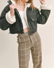 Sadie & Sage Bundle Up Quilted Jacket In Black