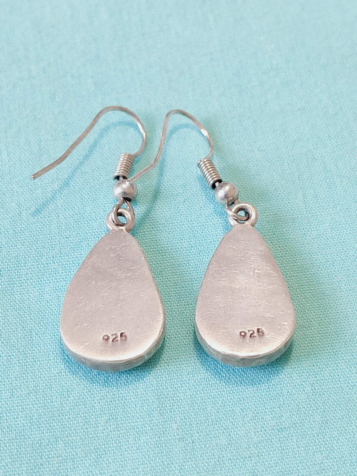 Sterling Silver Abalone Inlay Dangle Drop Earrings - image 4