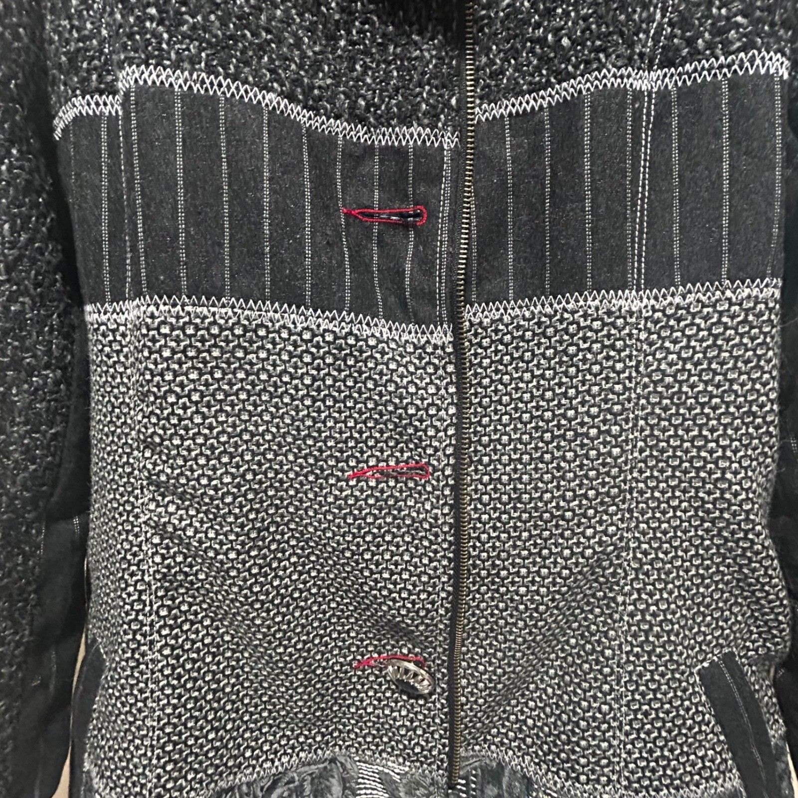 Paparazzi Patchwork Multicolor Linen Blend Textur… - image 3