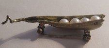 Michael Machaud Pea Pod Brooch Fresh Water Pearls