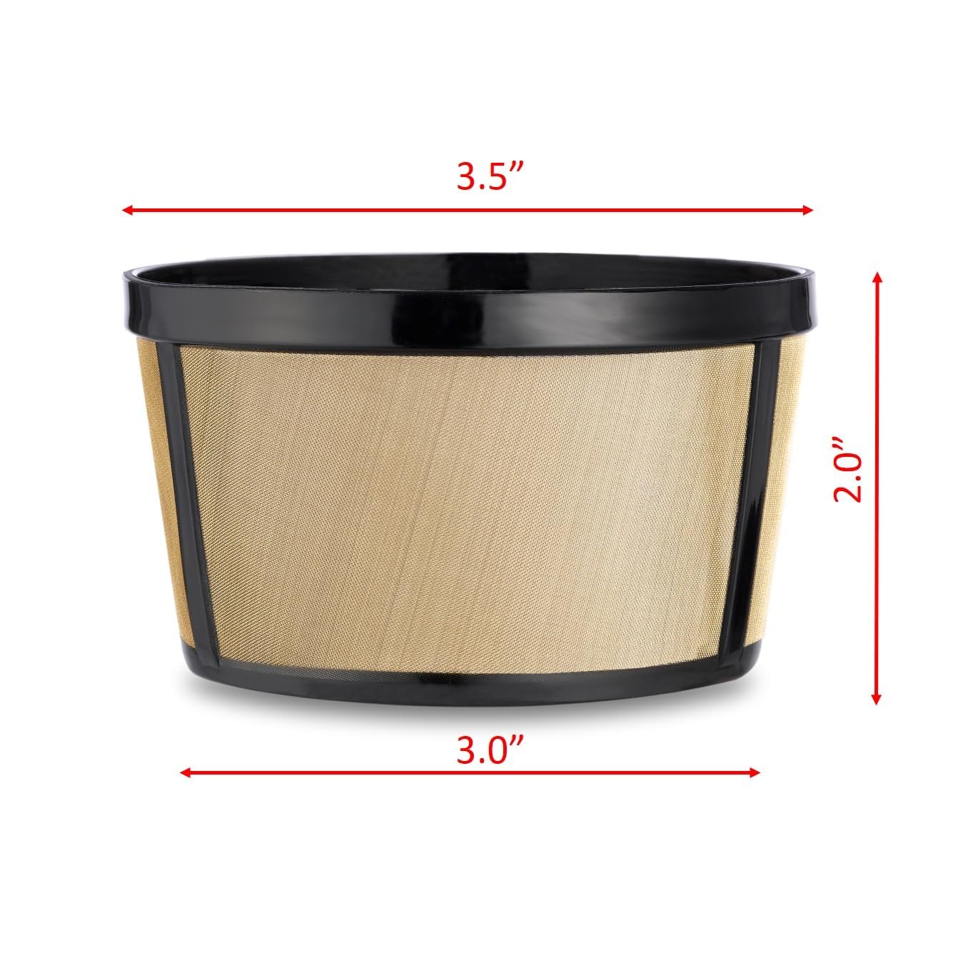 reusable 4-5 cup basket coffee filter fits mr. coffee, cuisinart, black & dec...