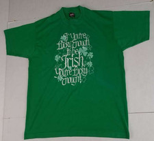 Vintage Lucky Enough to be Irish Single Stitch USA Made T-Shirt LG