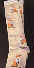 Beige Crew Socks Animal Print Mid Calf for Women Casual Everyday One Size