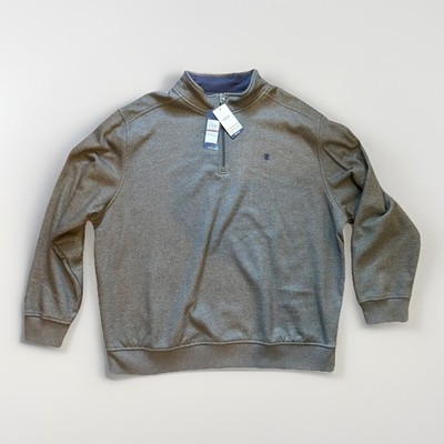 Izod Advantage Performance Stretch 1/4 Zip Grey Sweatshirt Pullover Men s Sz XXL