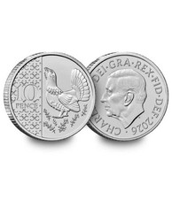 SCARCE!  2026 10p CAPERCAILLIE Coin UNCIRCULATED from SEALED BAG  -  SHINY NEW!