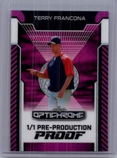 Terry Francona 2025 Leaf Optichrome Baseball 1/1 Pre Production Proof