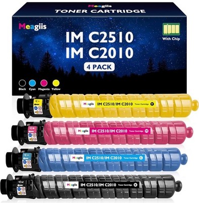 IM C2010 IM C2510 Toner Cartridge for Ricoh Printer 842554-57 4Pack (BCMY)