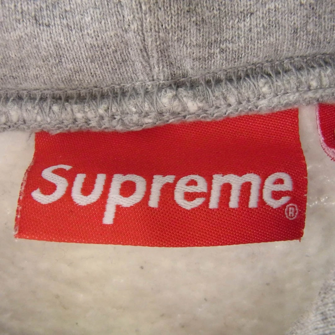 Felpa con cappuccio Supreme 19ss Tag Logo grigio M usata LIFE 0