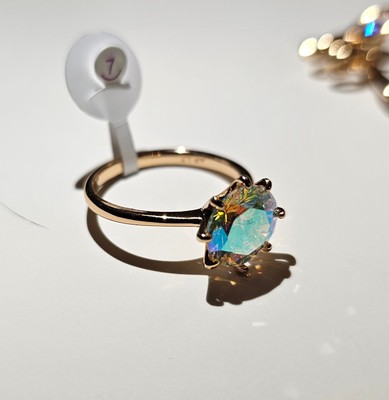 Xuping Pink Ring And Earrings Set