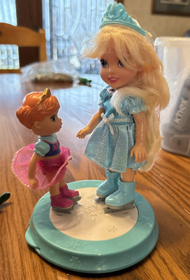 Tolly Tots Limited Elsa Baby Anna Ice Skates On Ice Rare  Playset