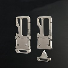 Titanium Alloy Key Chain Carabiner Opener Wrench Cutter EDC Outdoor Multi Tools