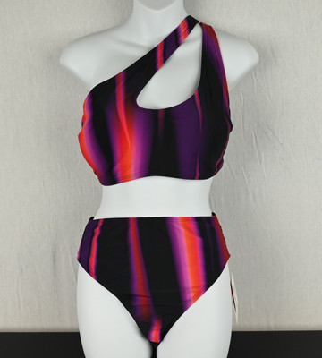 Sports Illustrated Womens 2pc Cross Strap Bikini Mid Rise Hipster Swimsuit Sz XL
