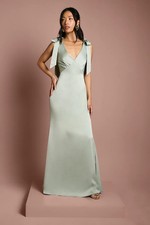 Coast Sage A-Line Dress Womens Bridesmaids Dresses