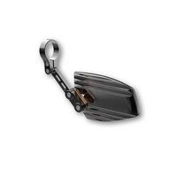 Highsider Pro Motorrad-Lenkerendenspiegel Wave Schwarz/Gold E-GeprüFt Paar