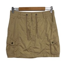Old Navy Cargo Skirt Womens 2 Brown Mini Utility Drawstring Casual Y2K Safari