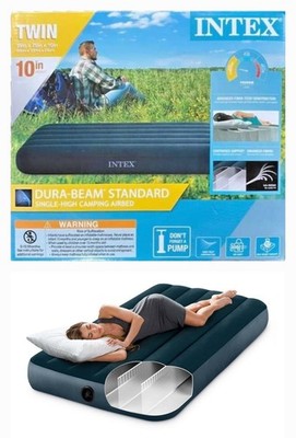 Intex Dura-Beam Standard Single-High Camping Airbed Twin 39in × 75in × 10in  