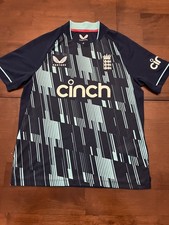 Castore Mens Navy  Blue 2022 England Cricket ODI Sport Jersey Shirt JL  10/12 