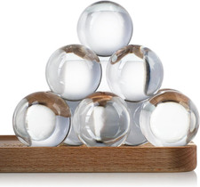8pcs Clear Crystal Glass Balls 40mm Transparent Quartz Decorative Spheres High