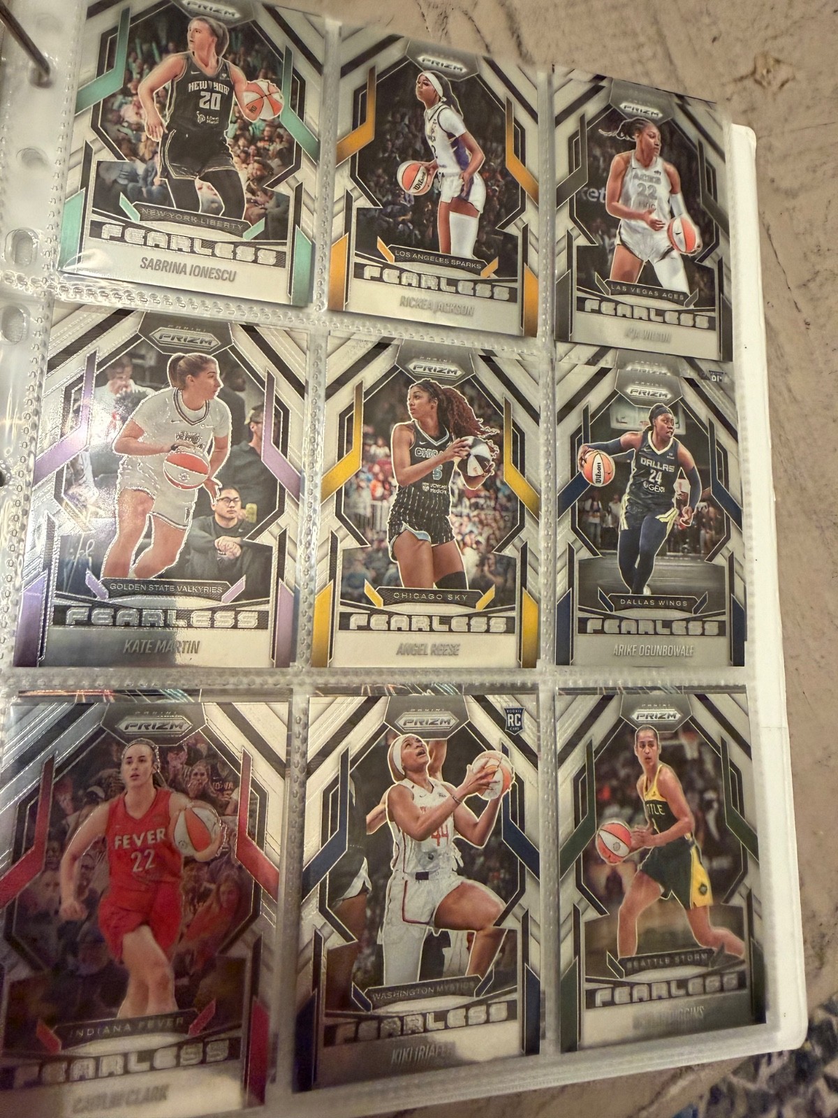 2025 WNBA Panini Prizm White Seismic Complete Base Set Plus All Inserts view 11