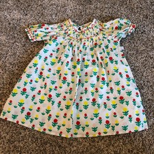 Stella McCartney Yellow red Floral Smocked Dress sz 18 months