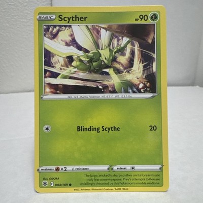  2022 Pokémon TCG Scyther 004/189 Sword & Shield Astral Radiance Mint .