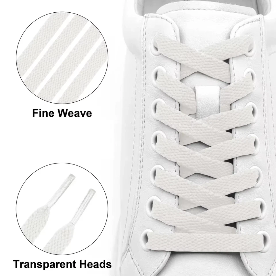 Cordones para zapatos planos en 7 tallas 29 colores diferentes calidad premium + valor vendedor del Reino Unido - Imagen 2 de 4