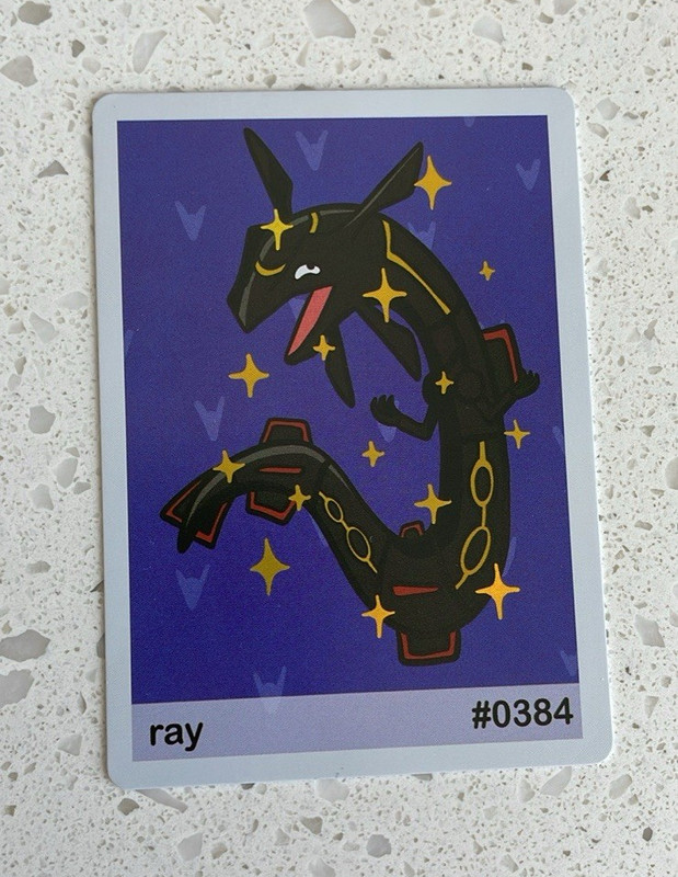 Pookimonot Rayquaza Ray #0384 Promo Trading Card Regular Finish English Std