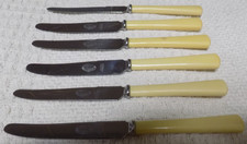 Vintage Set of 6 STAINLESS STEEL Knives Made In England By Firth Sheffield