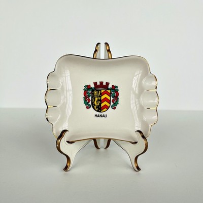 MCM Ashtray w/Hanau Crest Hand-crafted by Waldershof Bavaria Porcelain Germany