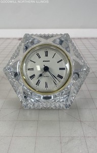 Vintage Staiger Quartz 24% Lead Crystal Clock Decor