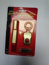 Grafter Tools Multi Tool With LED Keychain Vintage Old Screwdriver Pen Set Boxed