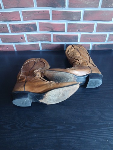 Vintage Dan Post Phoenix DP 26644 Braun Leder Cowboy Herren Western Stiefel 11 D - Bild 15 von 21
