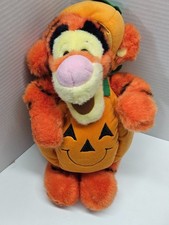 Disney Tigger Plush Halloween Pumpkin Costume 14" Orange Stuffed Animal