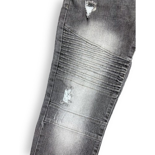 Southpole Herren dunkelgrau distressed Biker Skinny Stretch Jeans Größe 32 (31 x 31) - Bild 6 von 14